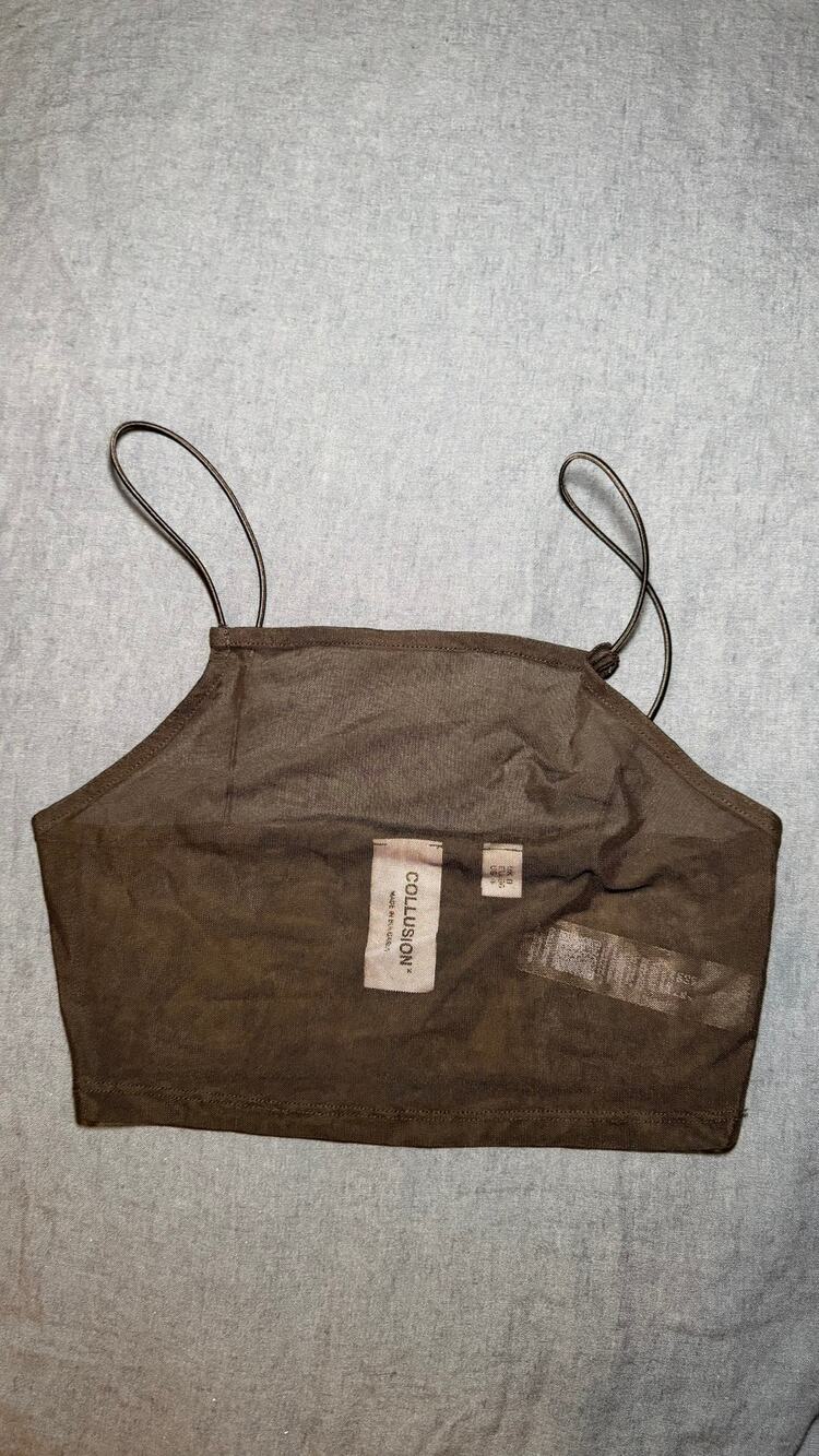 Collusion Black Mesh Bralet Size 4